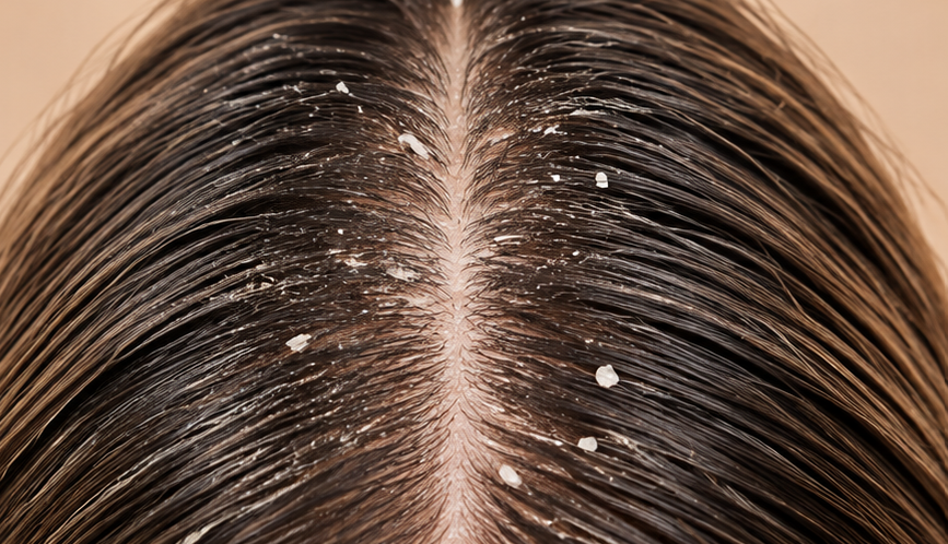 Dandruff scalp before treatment
