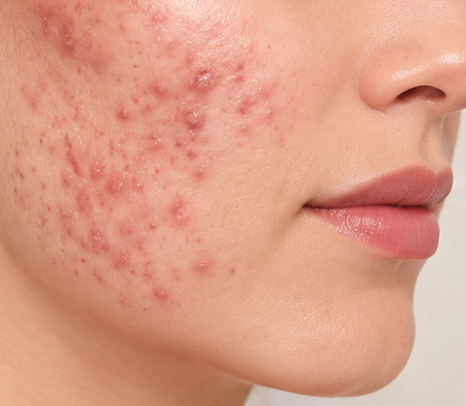 Pigmentation and dark spots on cheek
